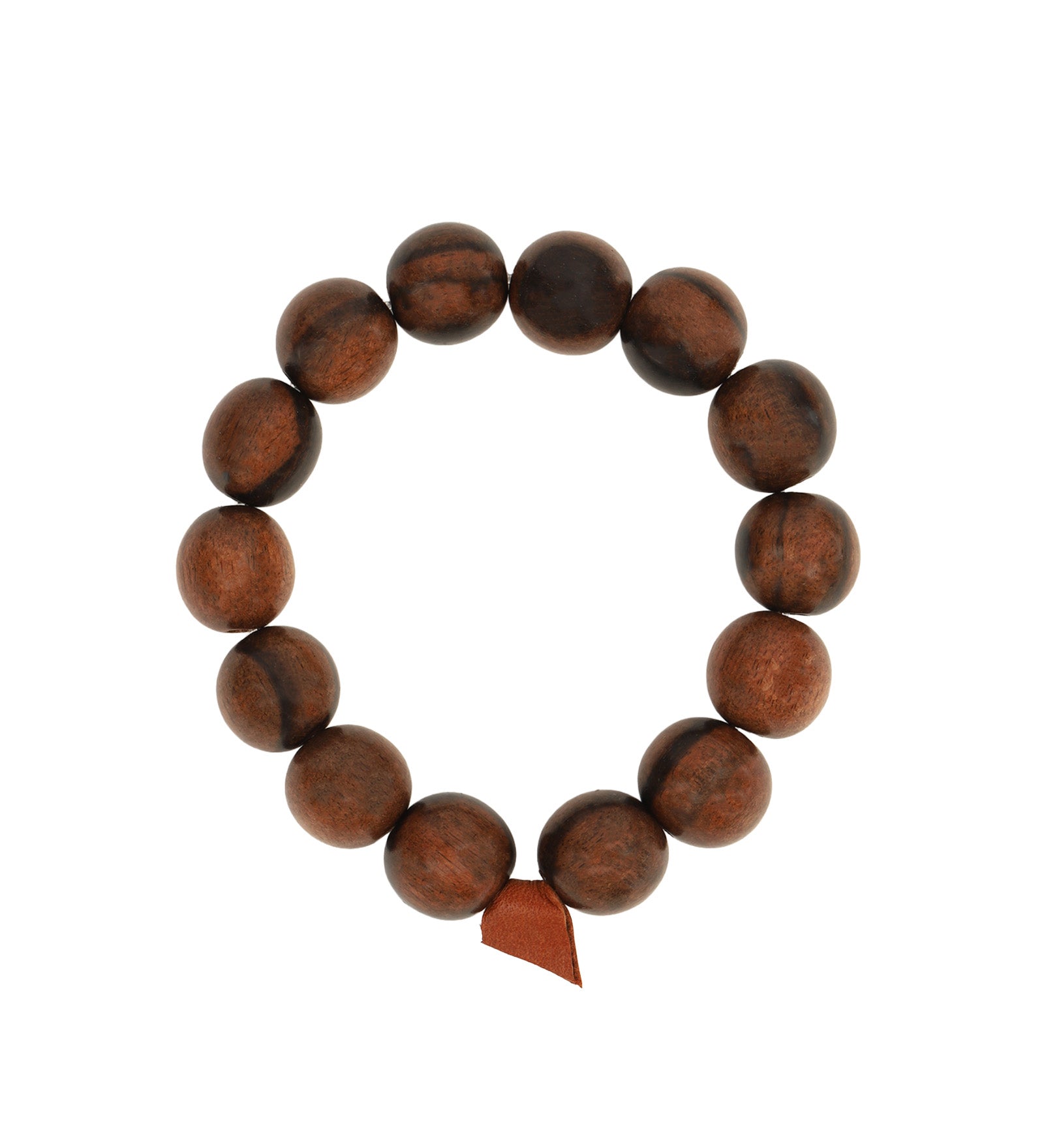 Ebony Beaded & Leather Bracelet Dark Brown