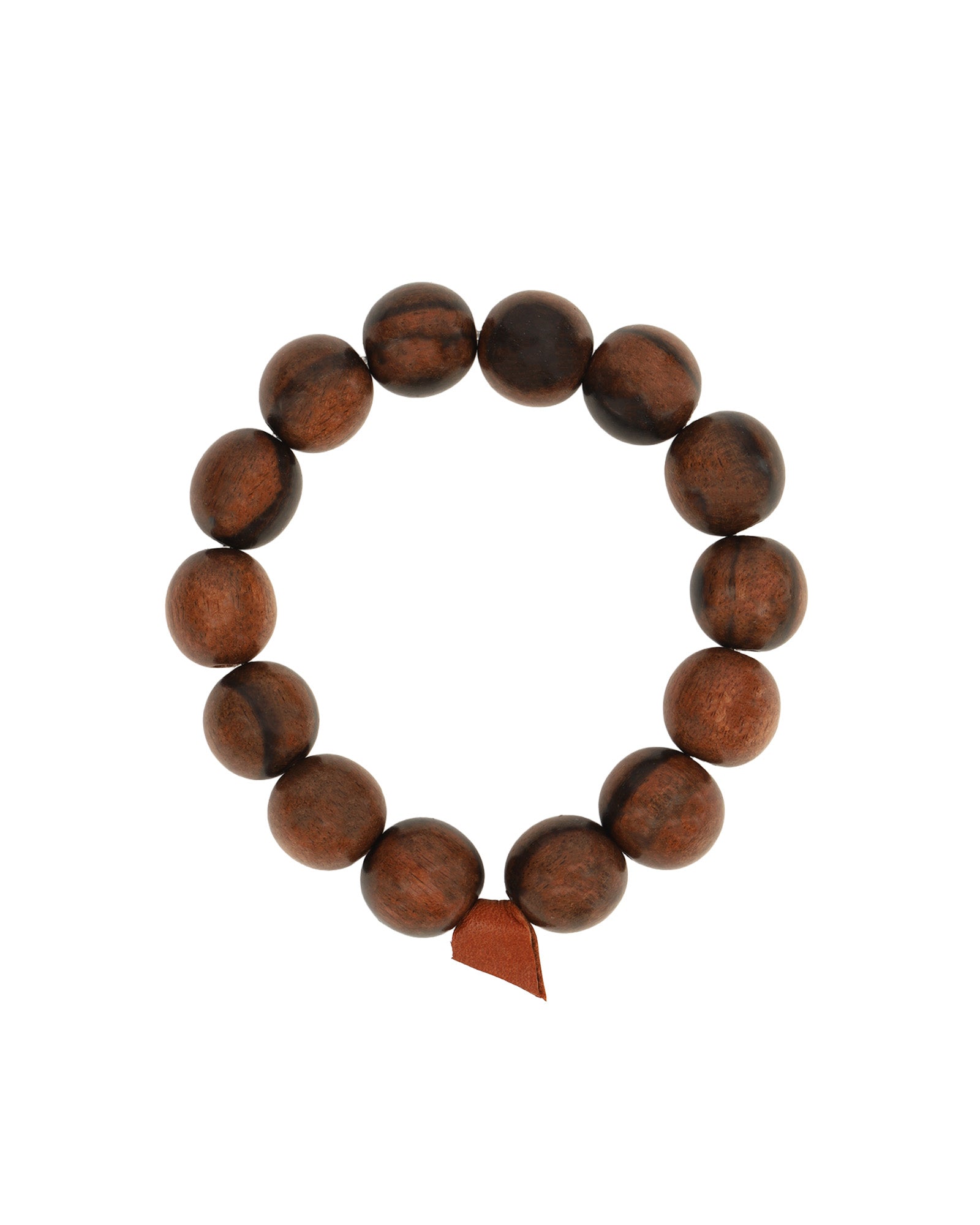 Ebony Beaded & Leather Bracelet Dark Brown