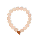 Rose Quartz Beaded & Leather Bracelet Rose Quartz