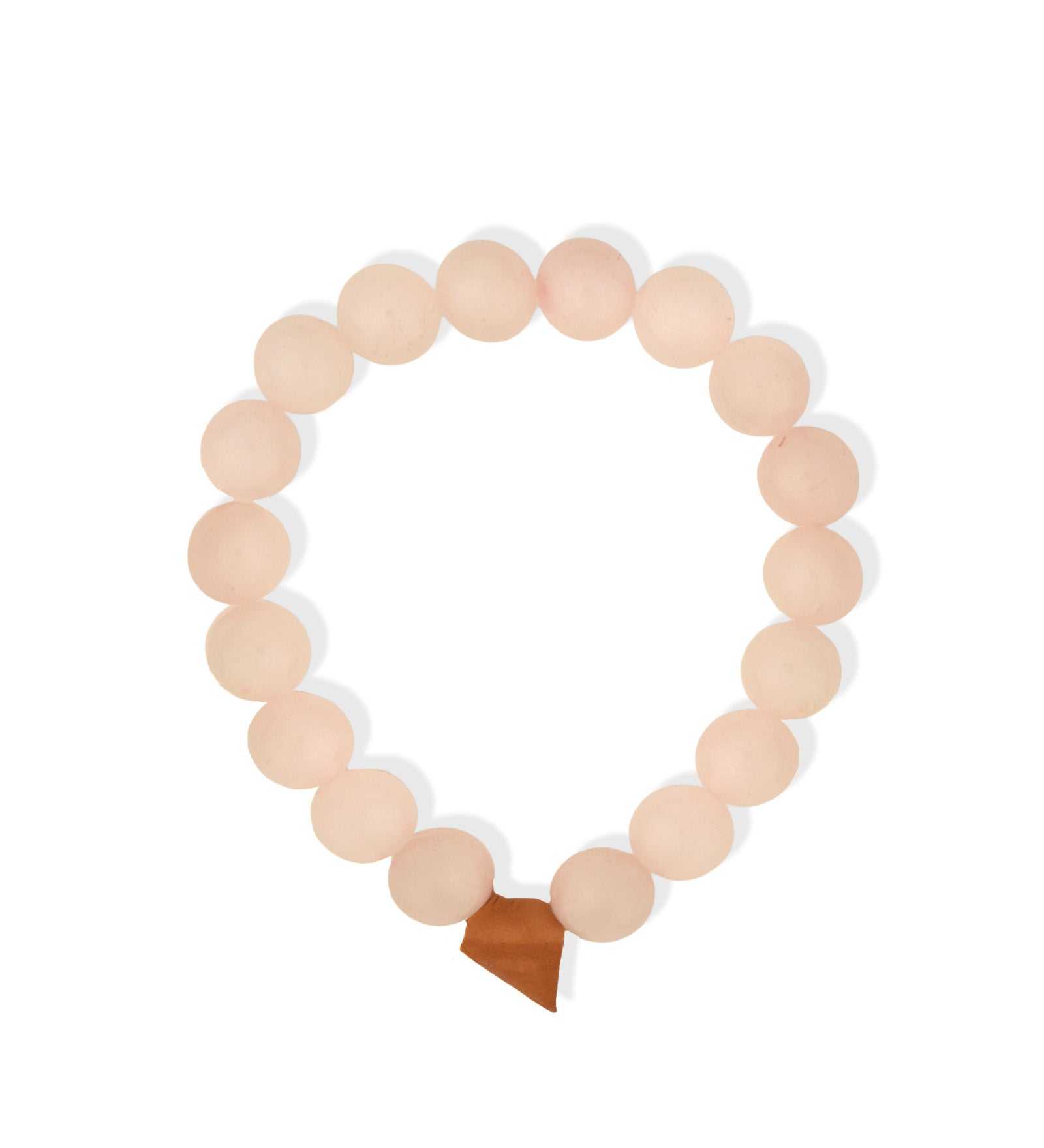 Rose Quartz Beaded & Leather Bracelet Rose Quartz