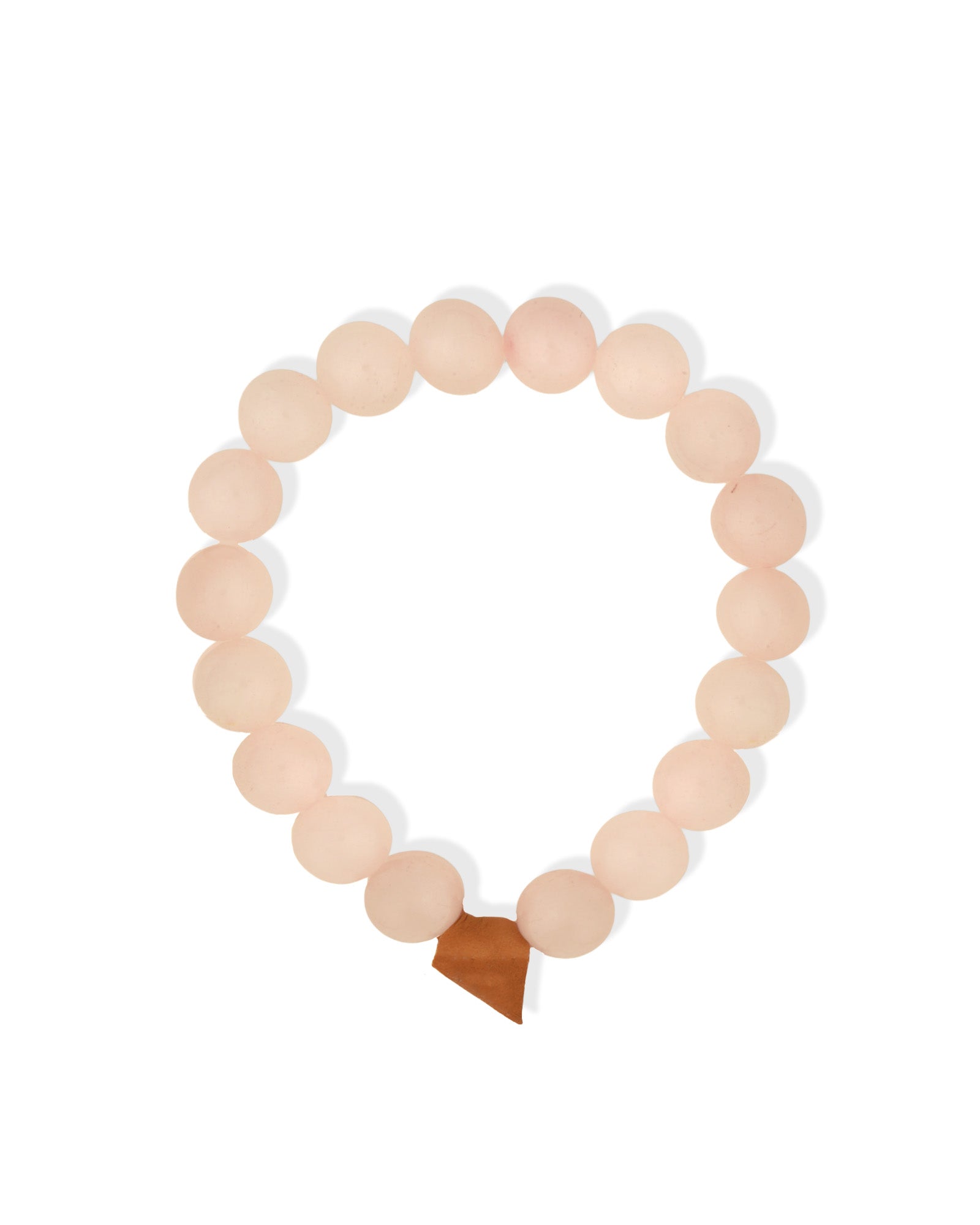 Rose Quartz Beaded & Leather Bracelet Rose Quartz
