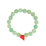 Green Adventurine Bracelet with Leather Tag Green Adventurine