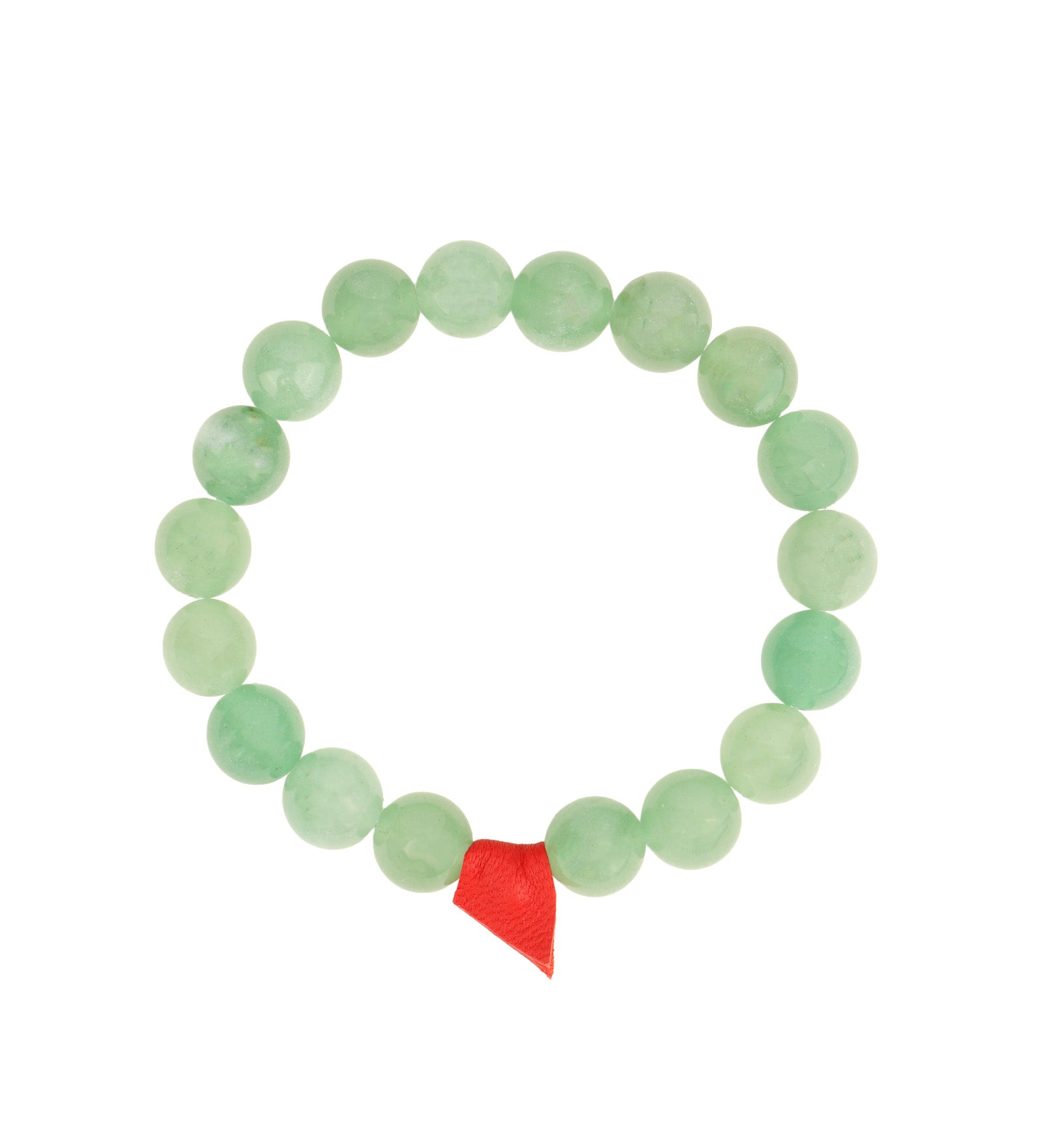 Green Adventurine Bracelet with Leather Tag Green Adventurine