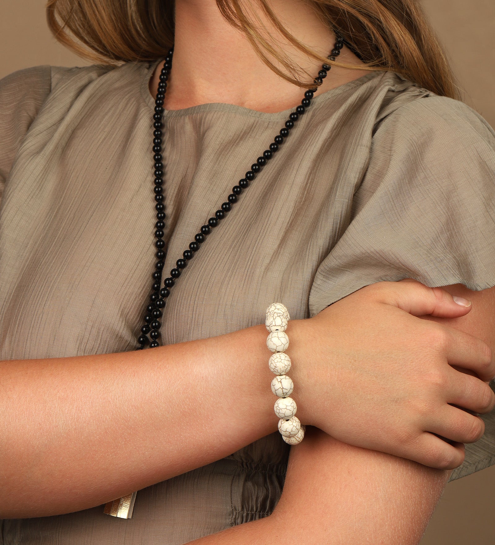 Naimaz-Magnesite Beaded Bracelet-Bracelets-Blue Ruby Jewellery-Vancouver Canada