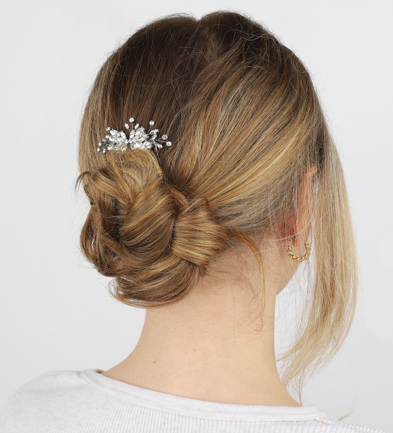 Olive & Piper-Marcella Headpiece-Accessories-Silver-Tone, Crystal-Blue Ruby Jewellery-Vancouver Canada