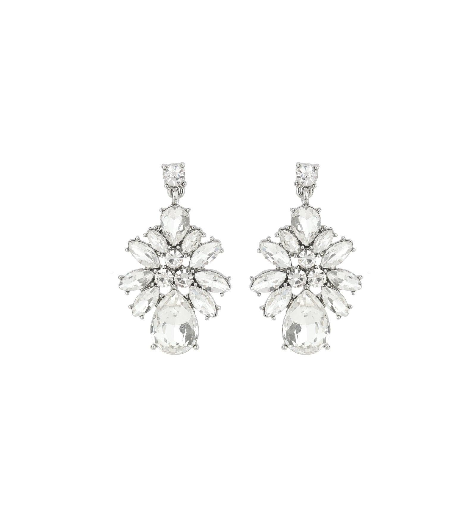 Olive & Piper-Sezane Drops-Earrings-Silver Plated, Crystal-Blue Ruby Jewellery-Vancouver Canada