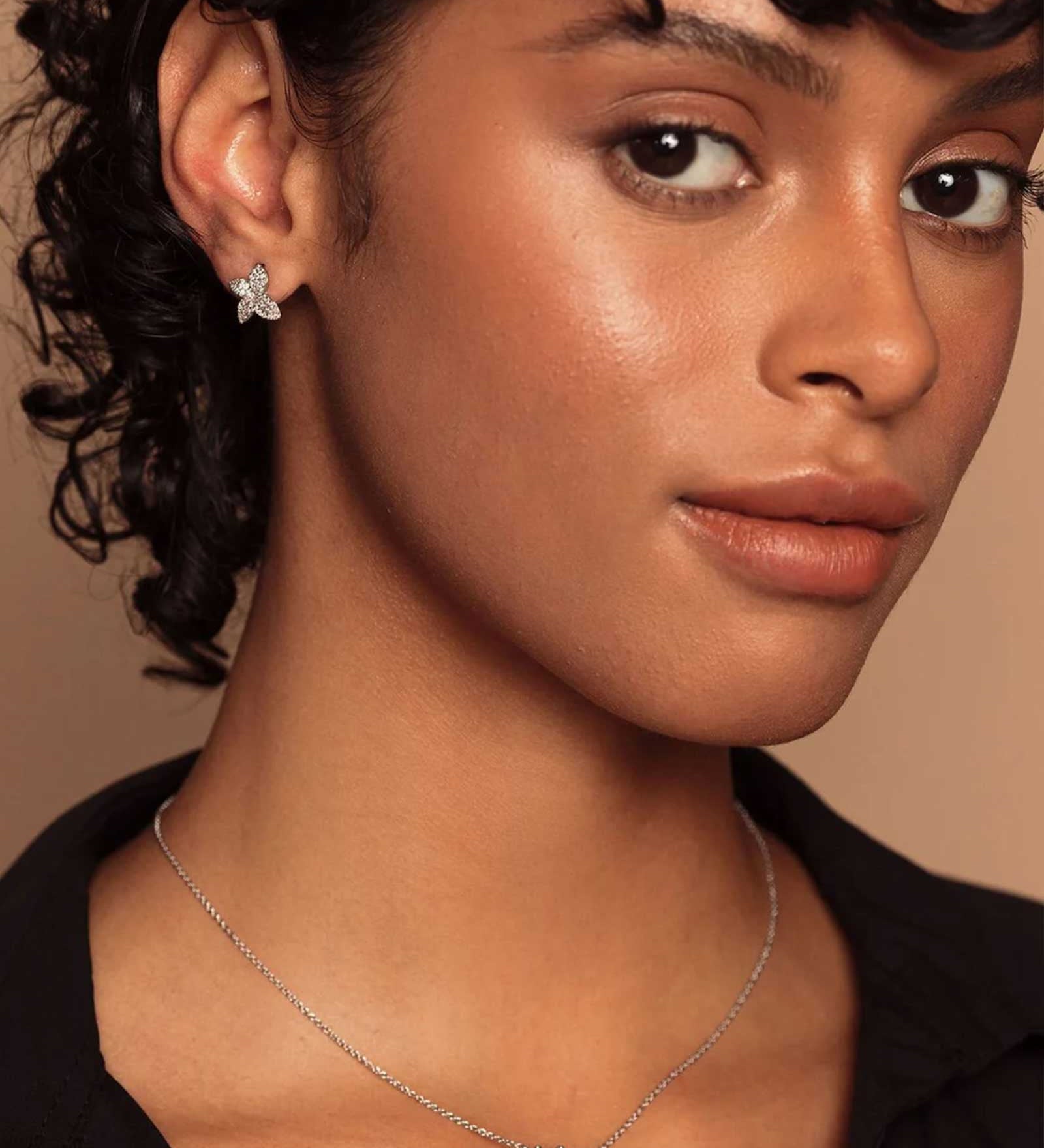 Olive & Piper-Napa Necklace-Necklaces-Silver-Tone, Crystal-Blue Ruby Jewellery-Vancouver Canada