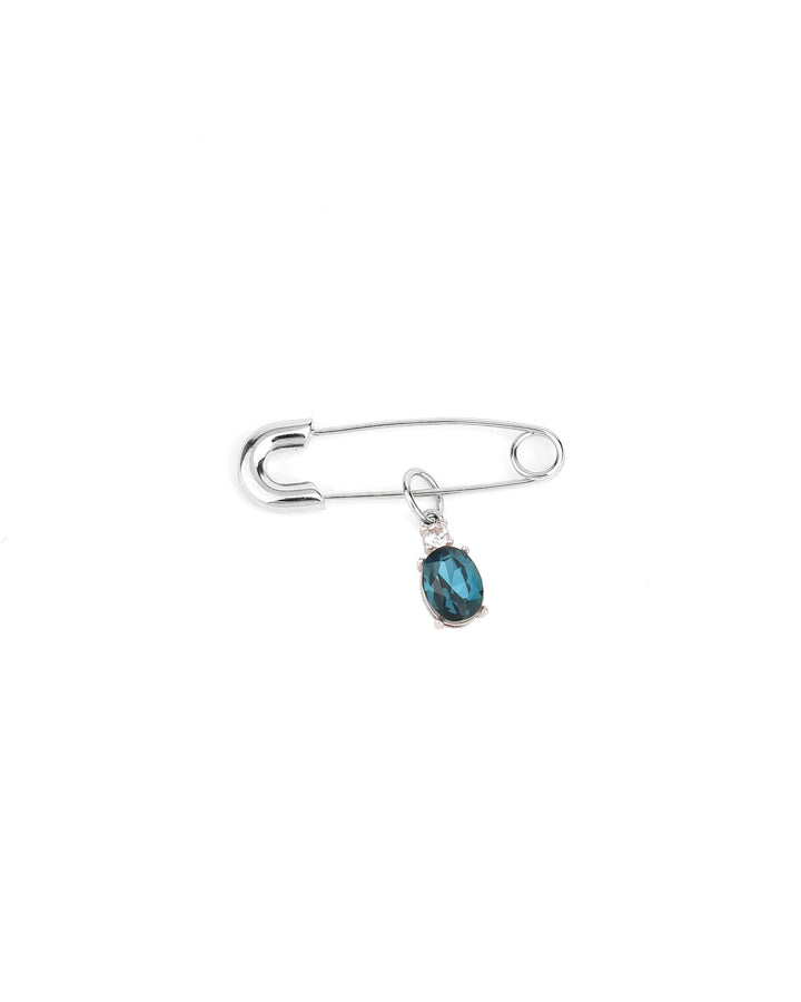 Olive & Piper-Something Blue Pin - Sapphire-Accessories-Silver Tone, Crystal-Blue Ruby Jewellery-Vancouver Canada