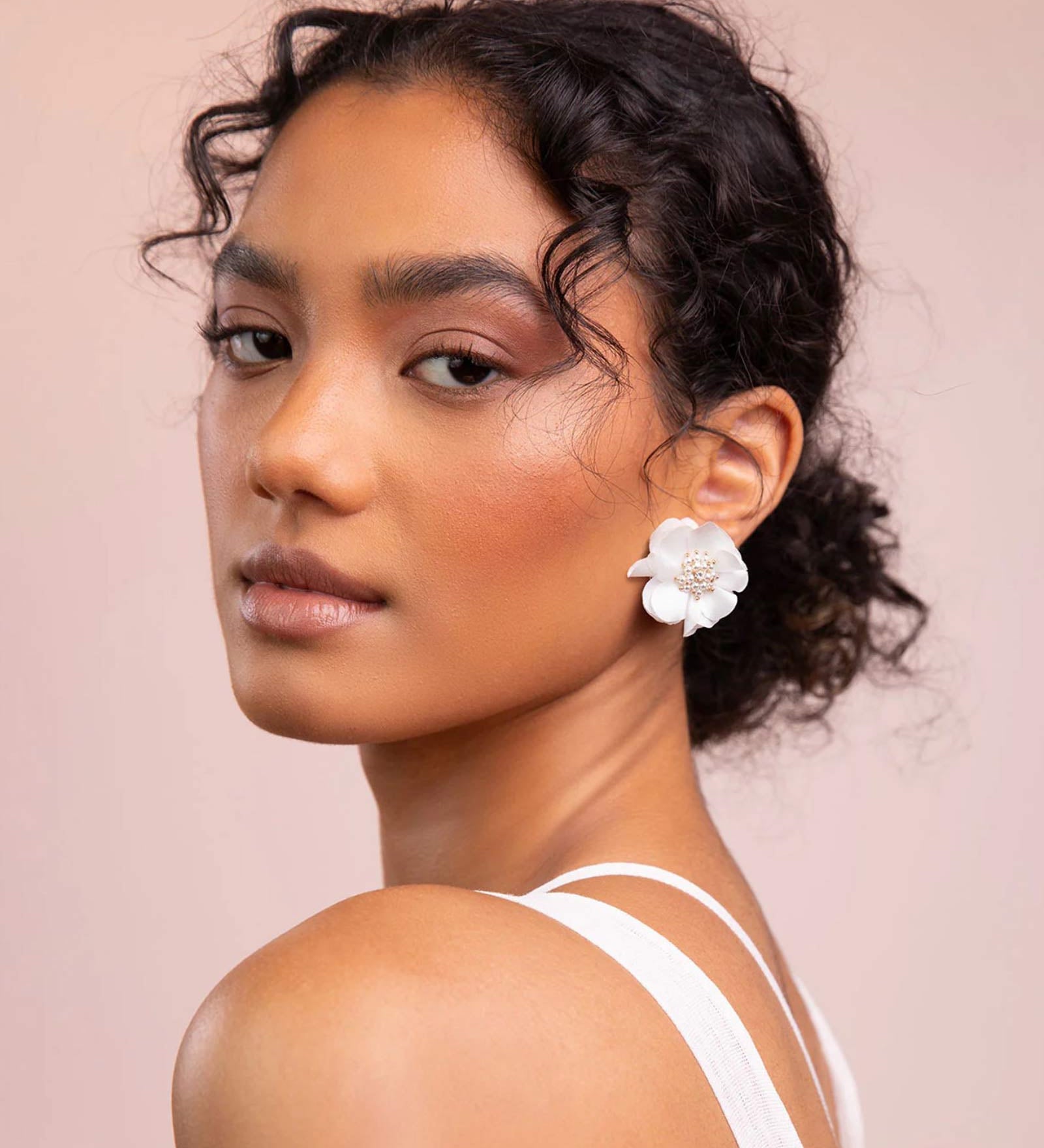 Fiore Studs 14K Gold Plated, Glass Crystals