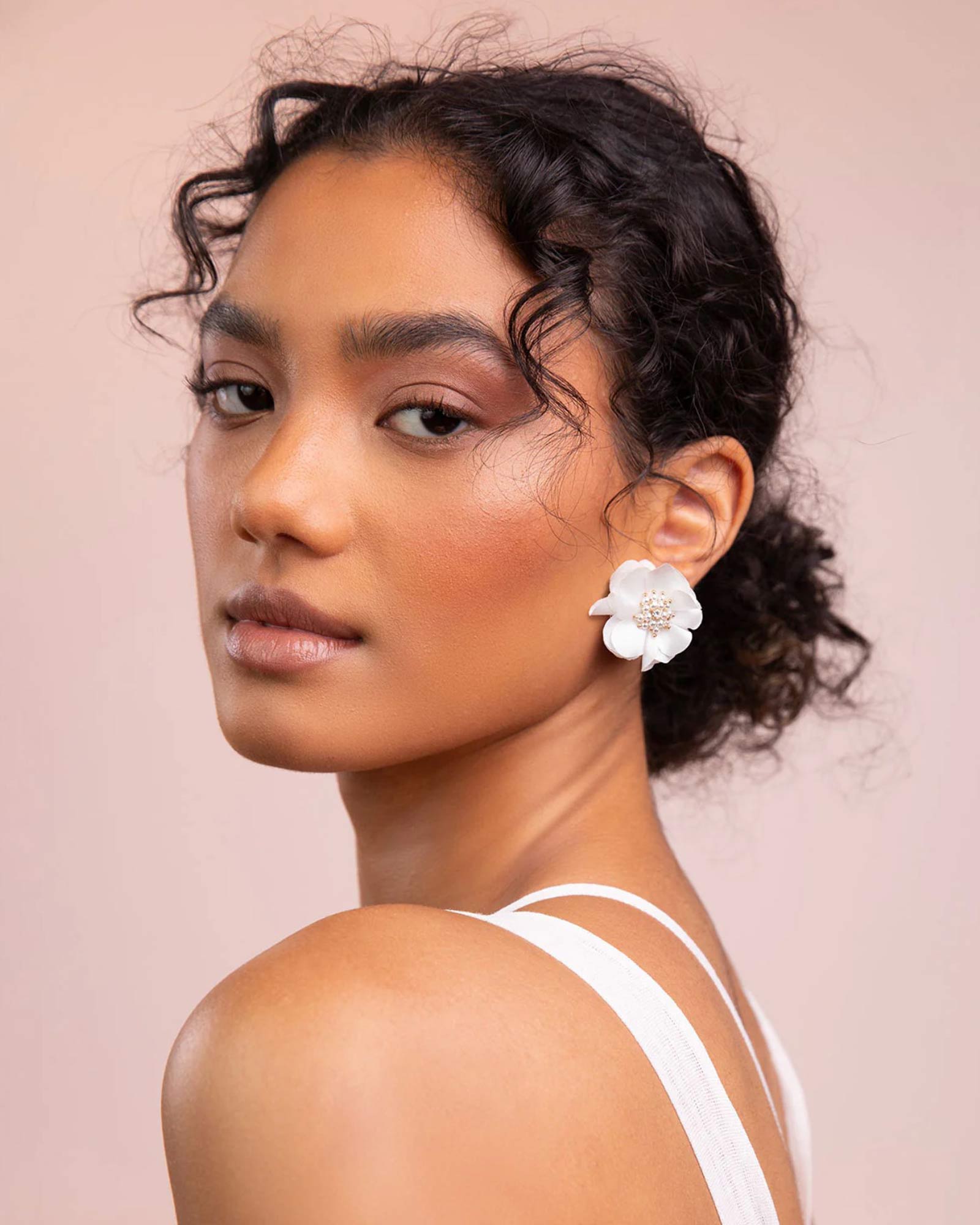 Fiore Studs 14K Gold Plated, Glass Crystals