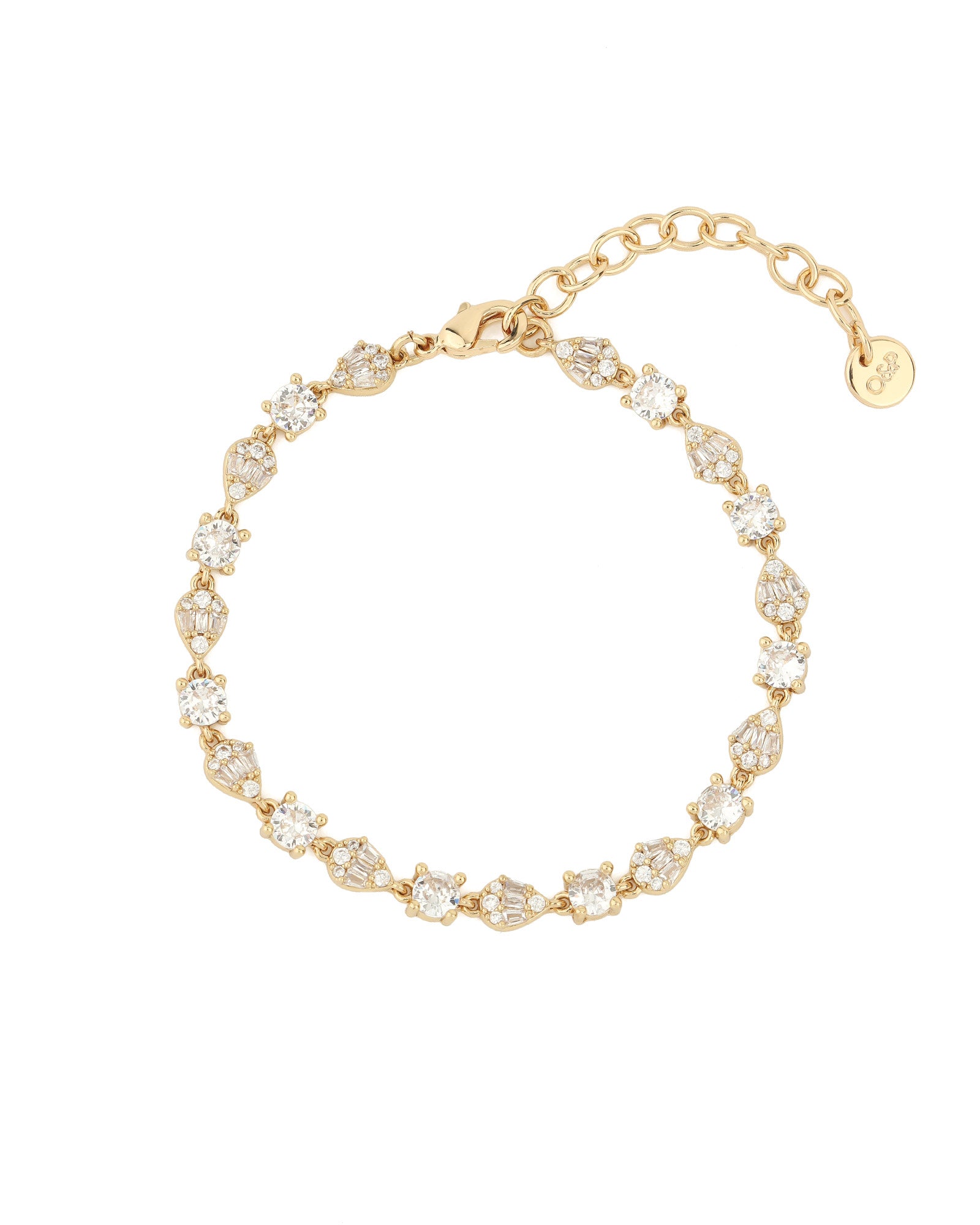 Amara Bracelet 14K Gold Plated, Cubic Zirconia