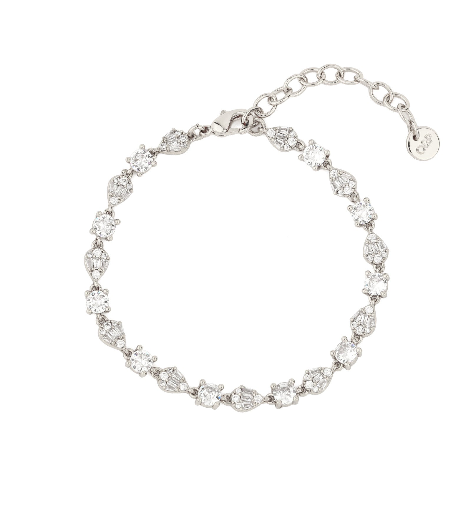 Amara Bracelet Silver-Tone Plated, Cubic Zirconia