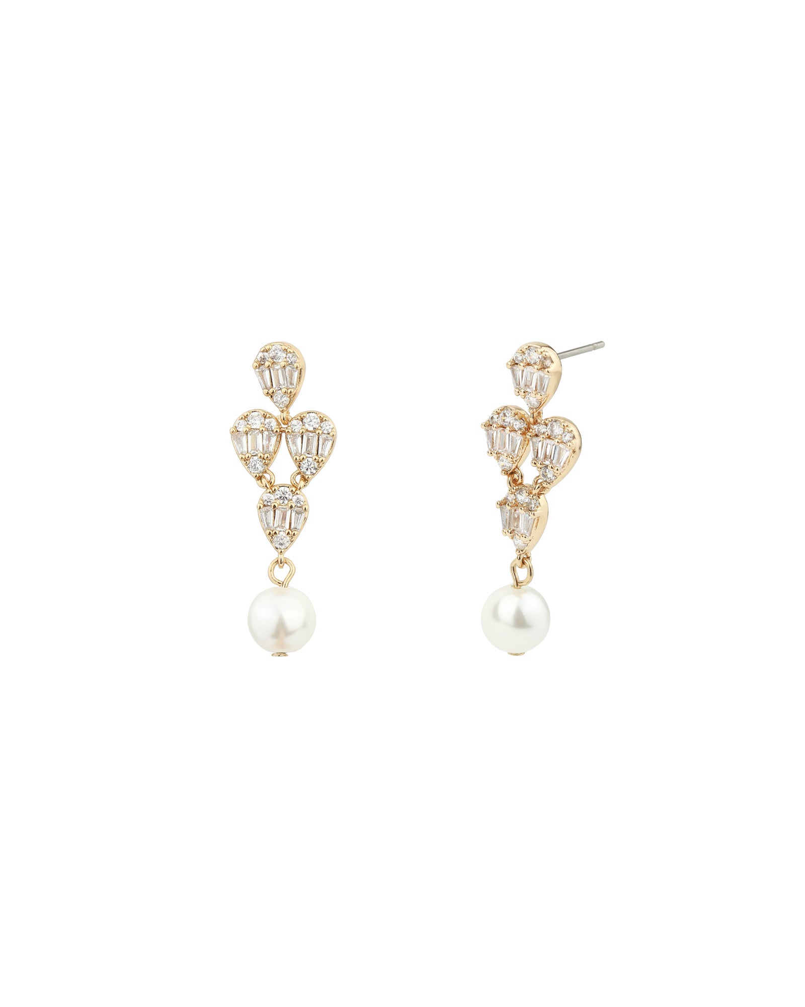 Odella Drops 14K Gold Plated, Cubic Zirconia