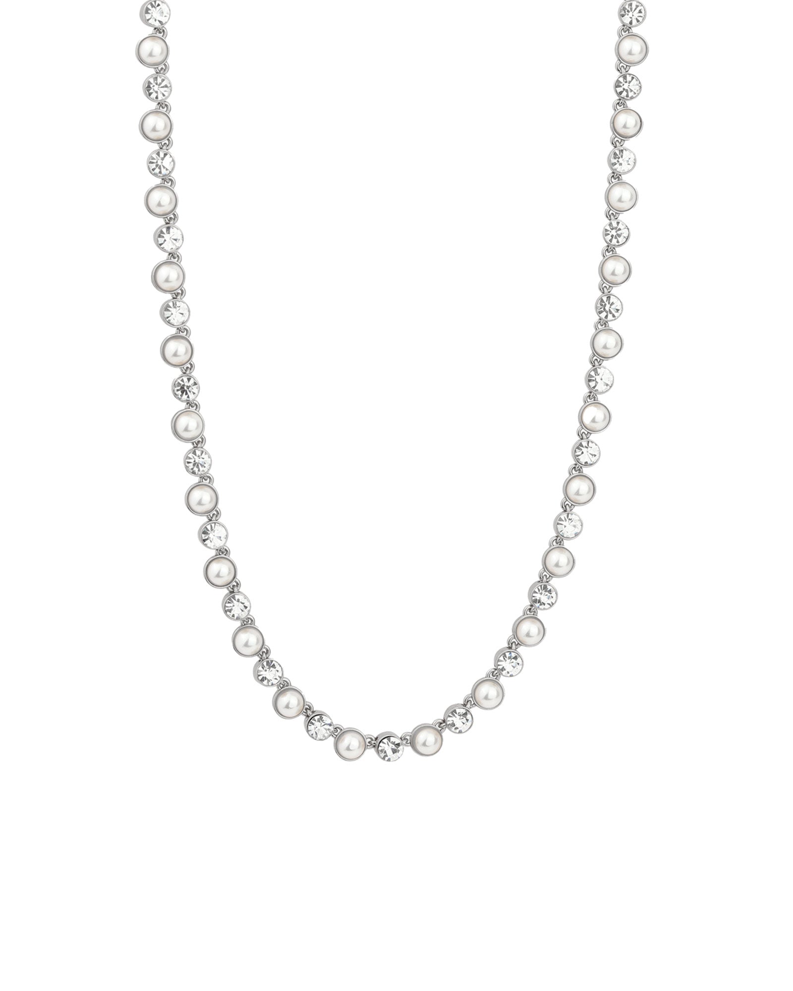 Evangeline Necklace Silver-Tone Plated, Glass Crystals
