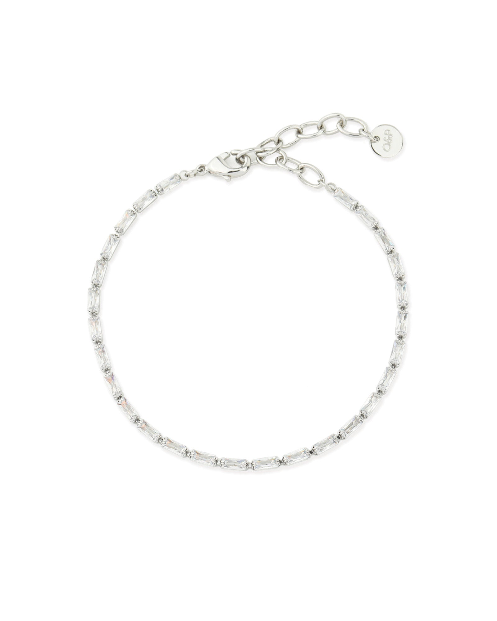 Esther Bracelet (Set of 2) Silver-Tone Plated, Cubic Zirconia