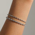 Olive & Piper-Esther Bracelet (Set of 2)-Bracelets-Silver-Tone Plated, Cubic Zirconia-Blue Ruby Jewellery-Vancouver Canada