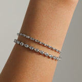 Olive & Piper-Esther Bracelet (Set of 2)-Bracelets-Silver-Tone Plated, Cubic Zirconia-Blue Ruby Jewellery-Vancouver Canada