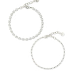 Esther Bracelet (Set of 2) Silver-Tone Plated, Cubic Zirconia