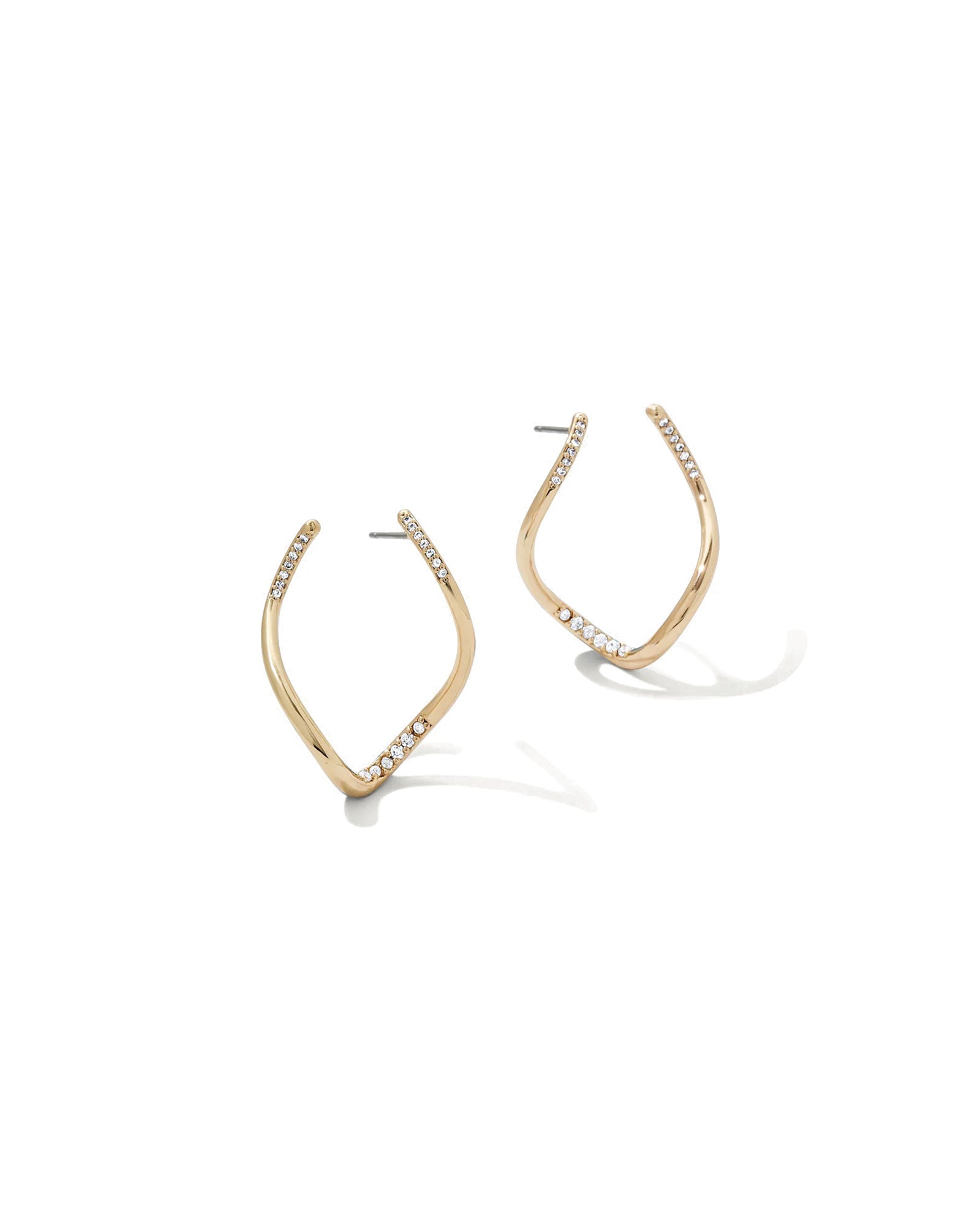 Olive & Piper-Rhode Hoops-Earrings-14k Gold Plated, Cubic Zirconia-Blue Ruby Jewellery-Vancouver Canada