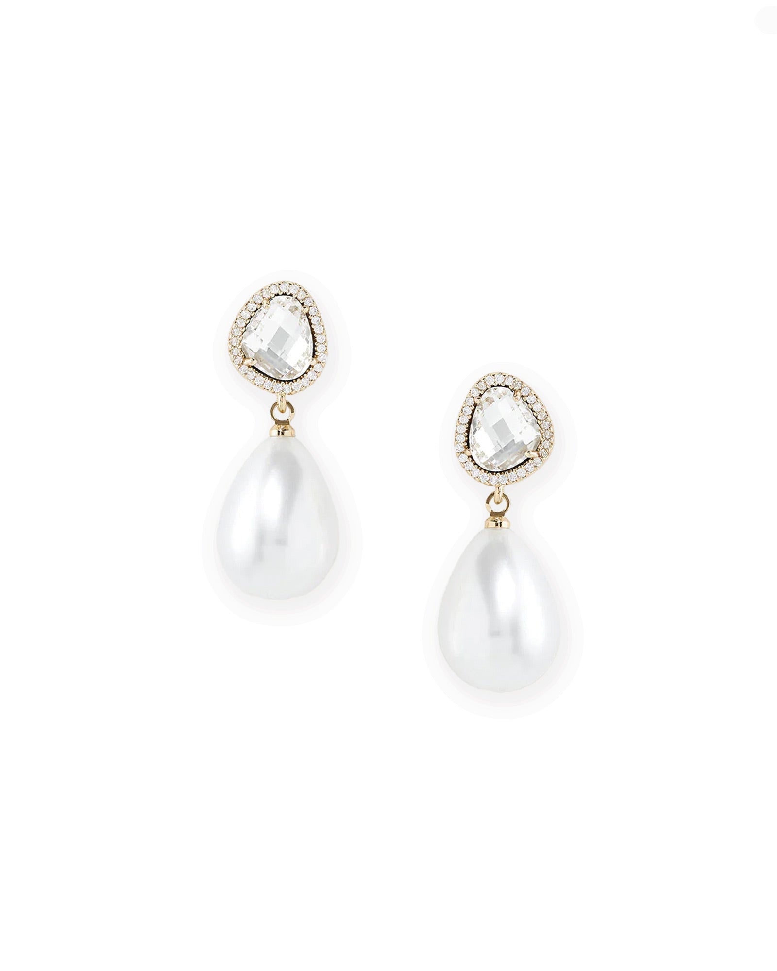 Olive & Piper-Elysia Drops-Earrings-14k Gold Plated, Cubic Zirconia, White Pearl-Blue Ruby Jewellery-Vancouver Canada