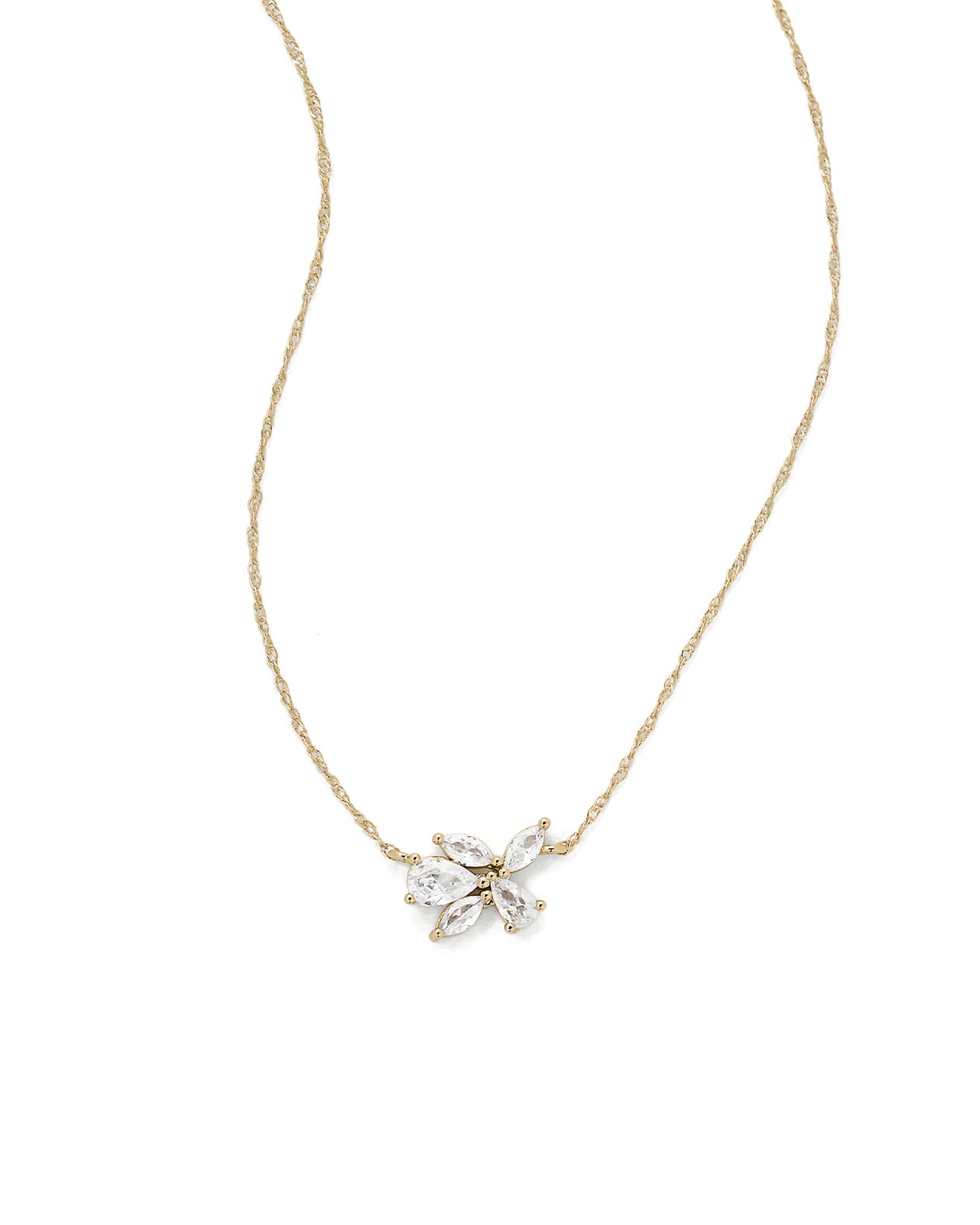 Florence Pendant Necklace 14k Gold Plated, Cubic Zirconia