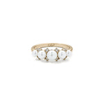 Mia Ring 14k Gold Plated, Cubic Zirconia, White Pearl / 5