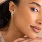 Cassie Studs 14k Gold Plated, Crystal