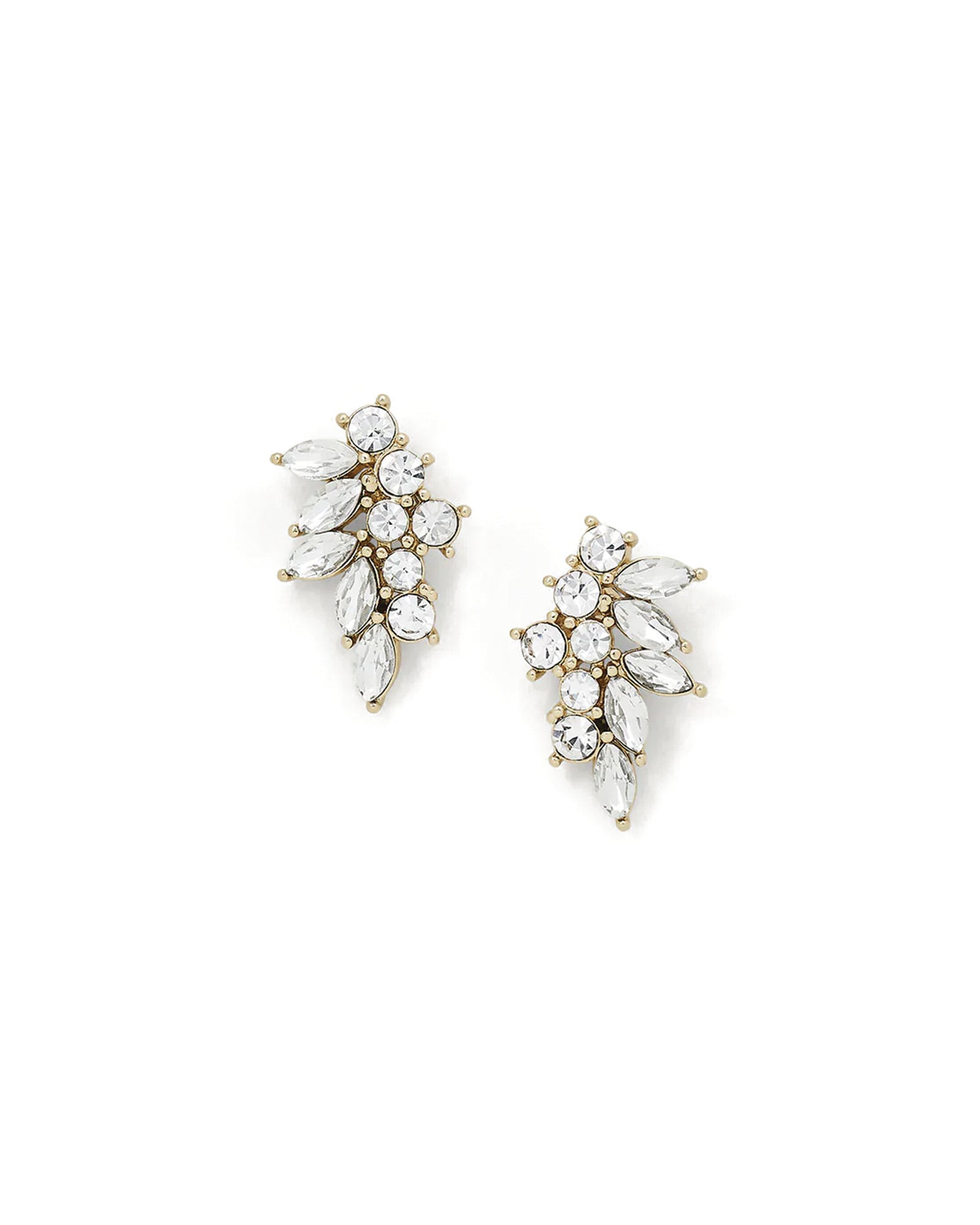 Cassie Studs 14k Gold Plated, Crystal