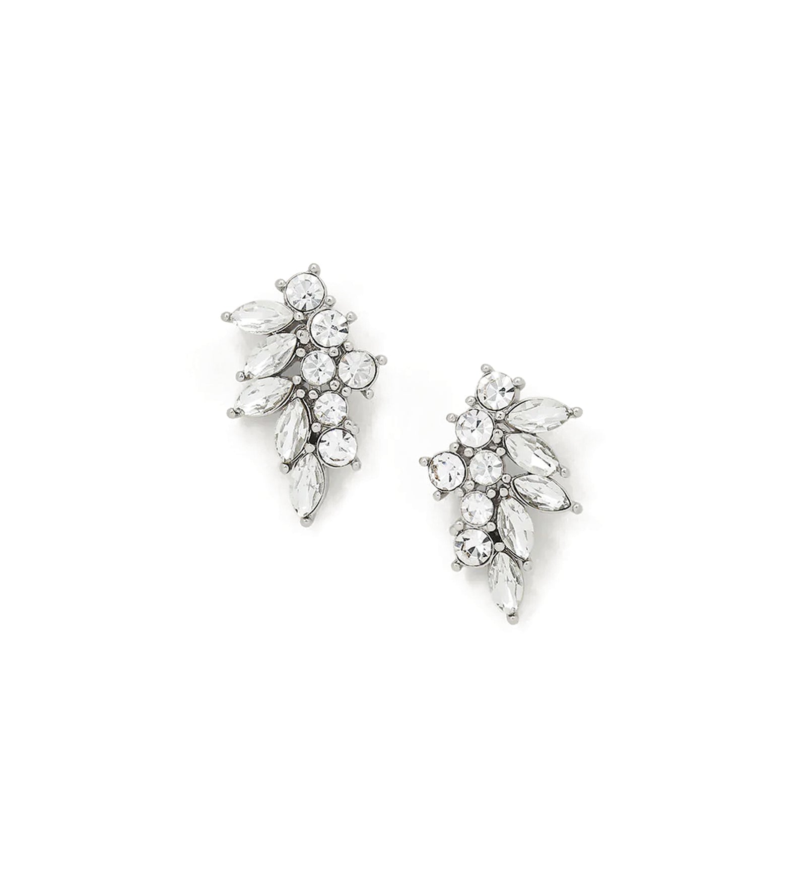 Cassie Studs Silver Tone Plated, Crystal