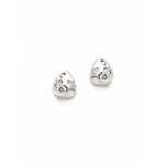 Ginny Studs Silver Tone Plated, Cubic Zirconia