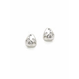 Ginny Studs Silver Tone Plated, Cubic Zirconia