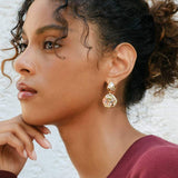 Shaw Drops 14k Gold Plated, Cubic Zirconia