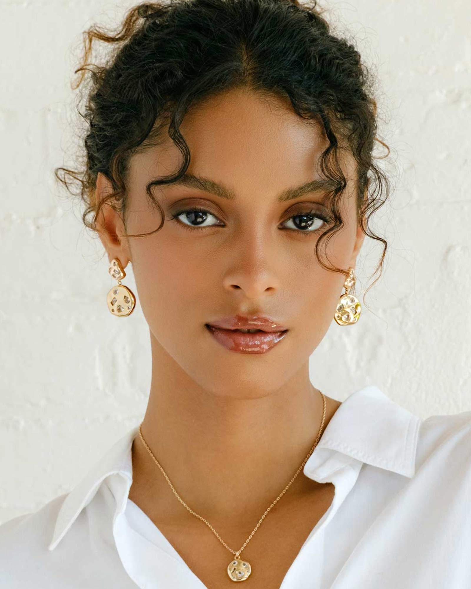 Shaw Drops 14k Gold Plated, Cubic Zirconia