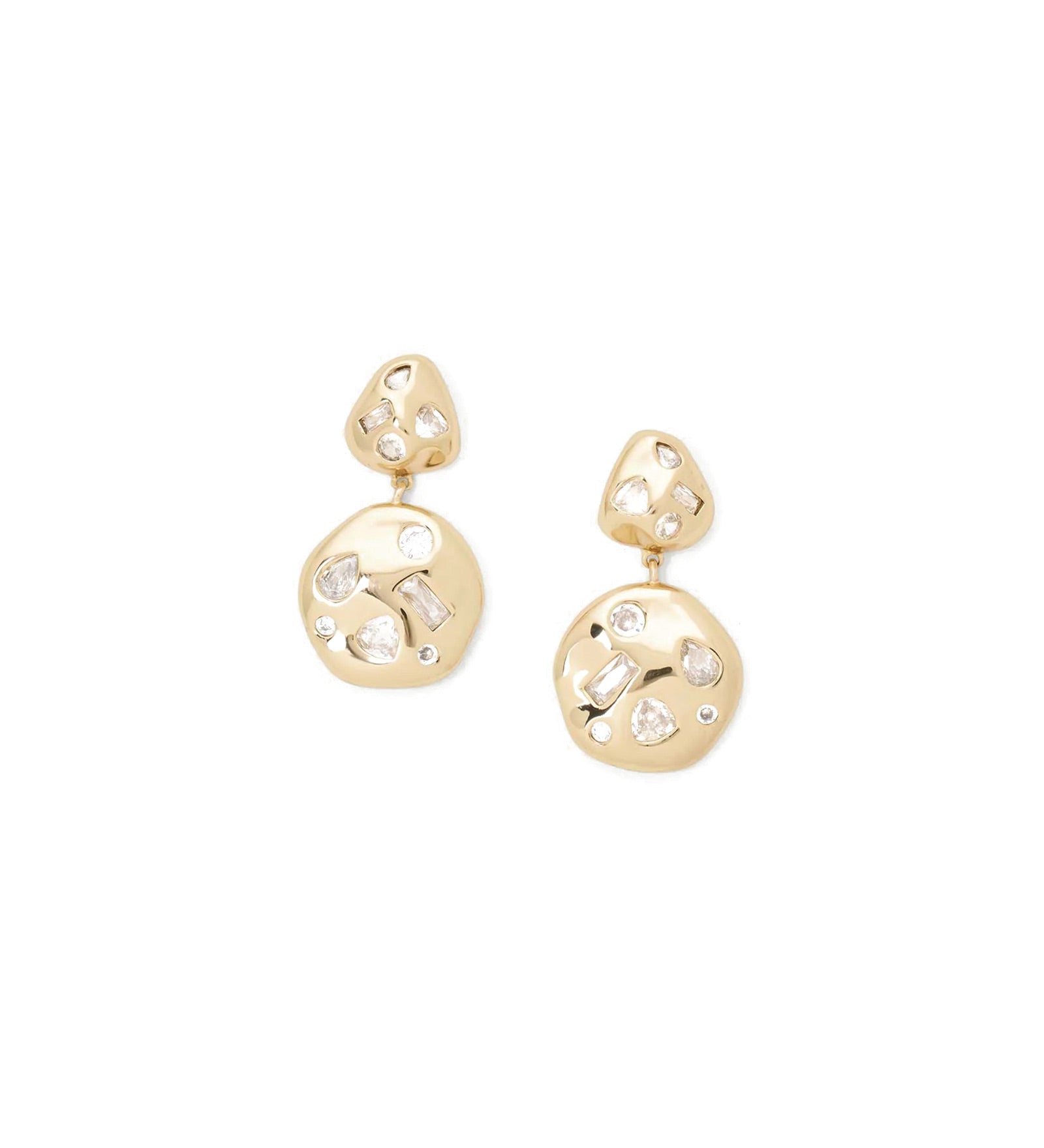 Shaw Drops 14k Gold Plated, Cubic Zirconia