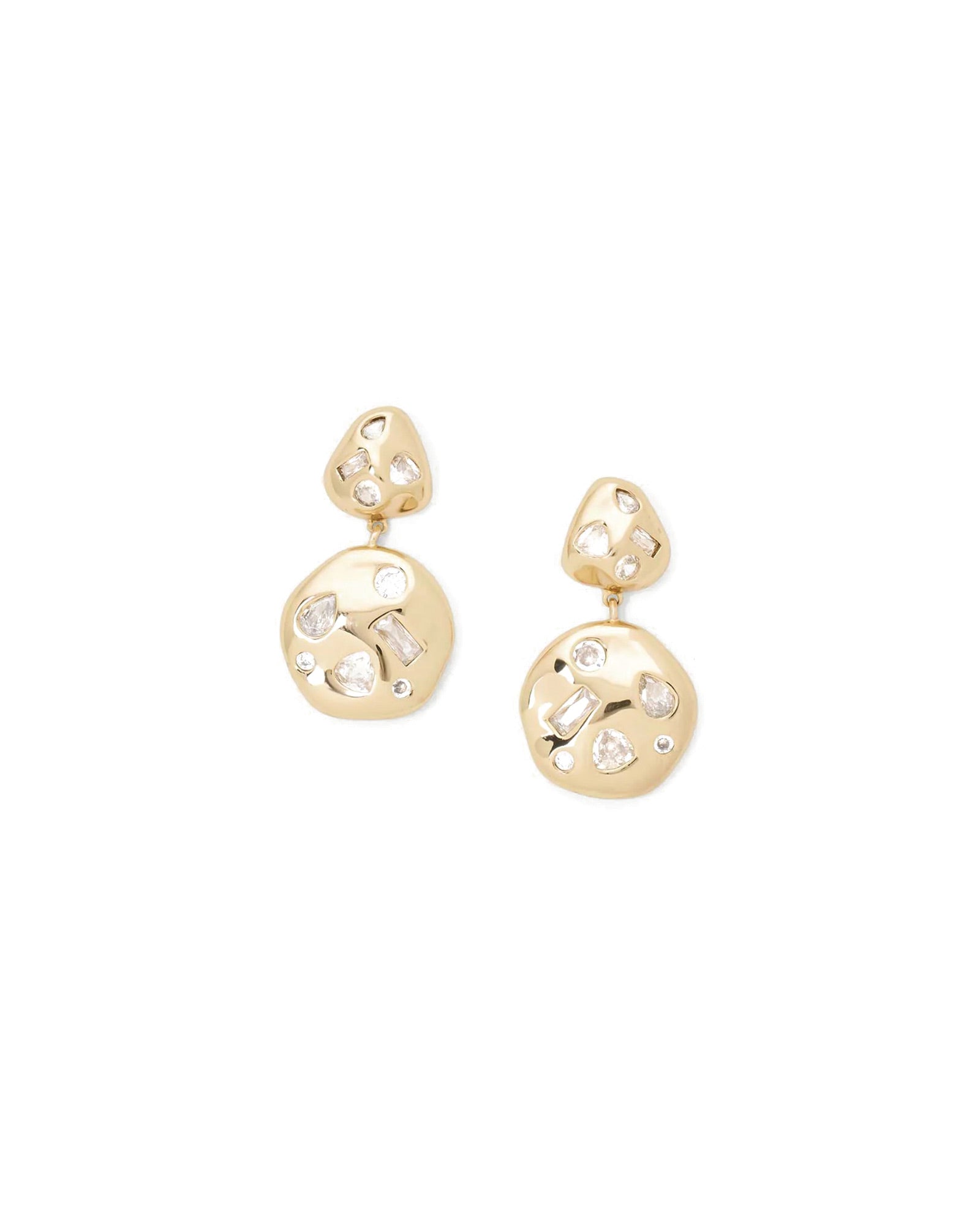 Shaw Drops 14k Gold Plated, Cubic Zirconia