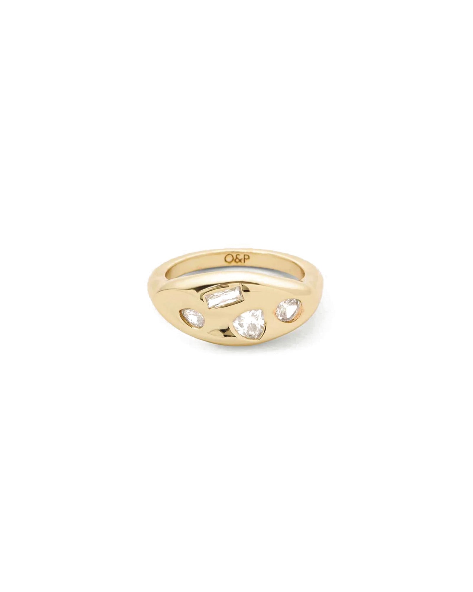 Iona Ring 14k Gold Plated, Cubic Zirconia / 5