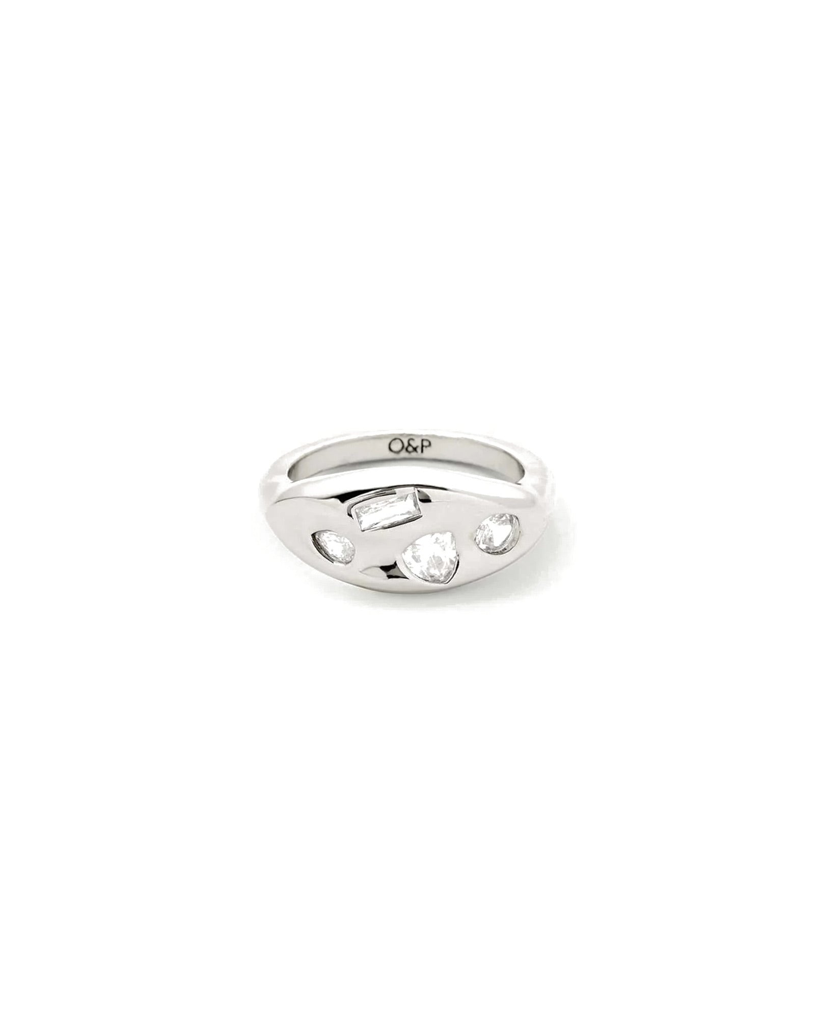 Iona Ring Silver Tone Plated / 5