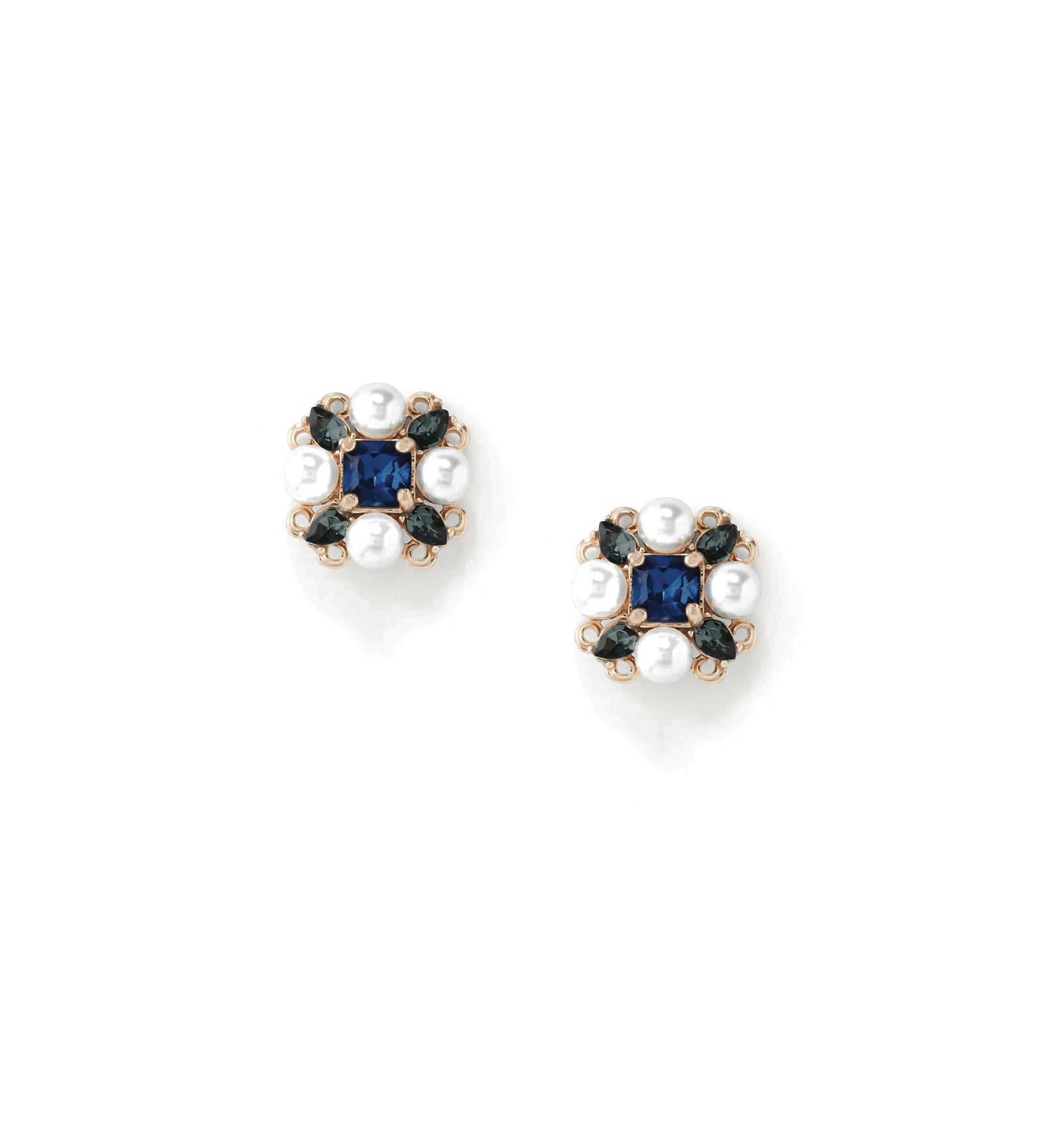 Regina Studs 14k Gold Plated, Multicolour