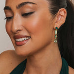 Artemisia Drops 14k Gold Plated, Green