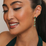 Artemisia Drops 14k Gold Plated, Green