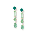 Artemisia Drops 14k Gold Plated, Green