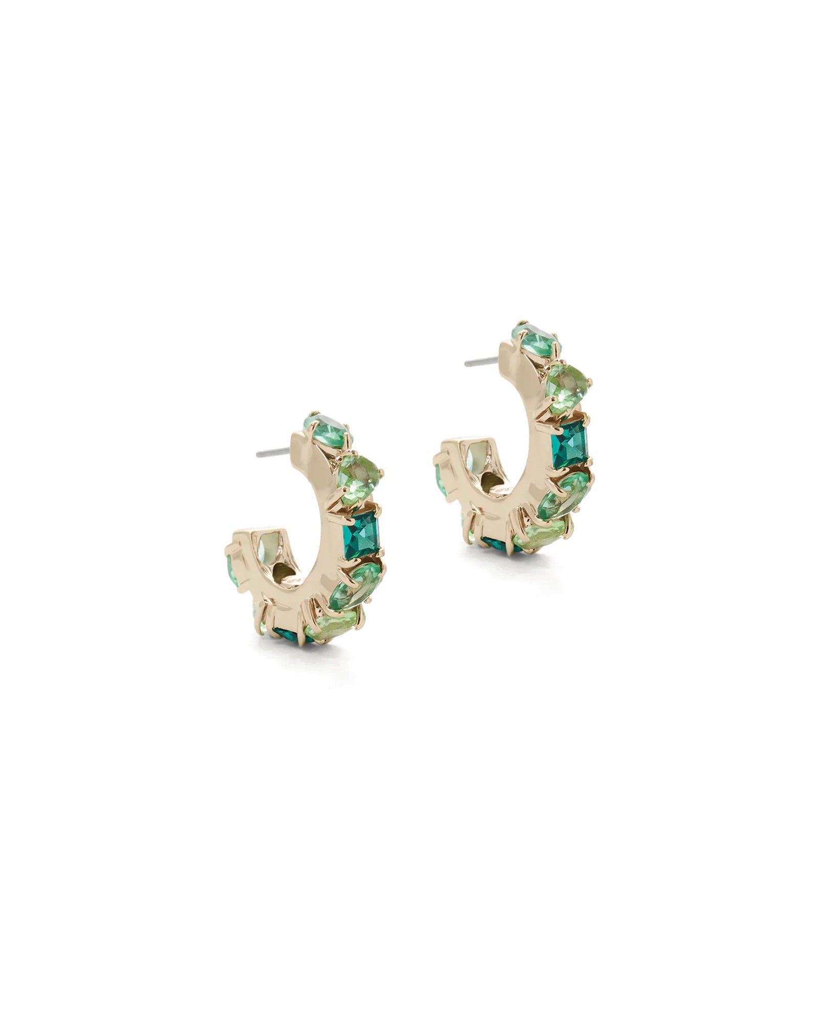Noelle Hoops 14k Gold Plated, Green