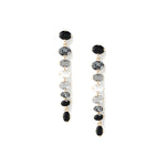 Celestine Drops 14k Gold Plated, Jet