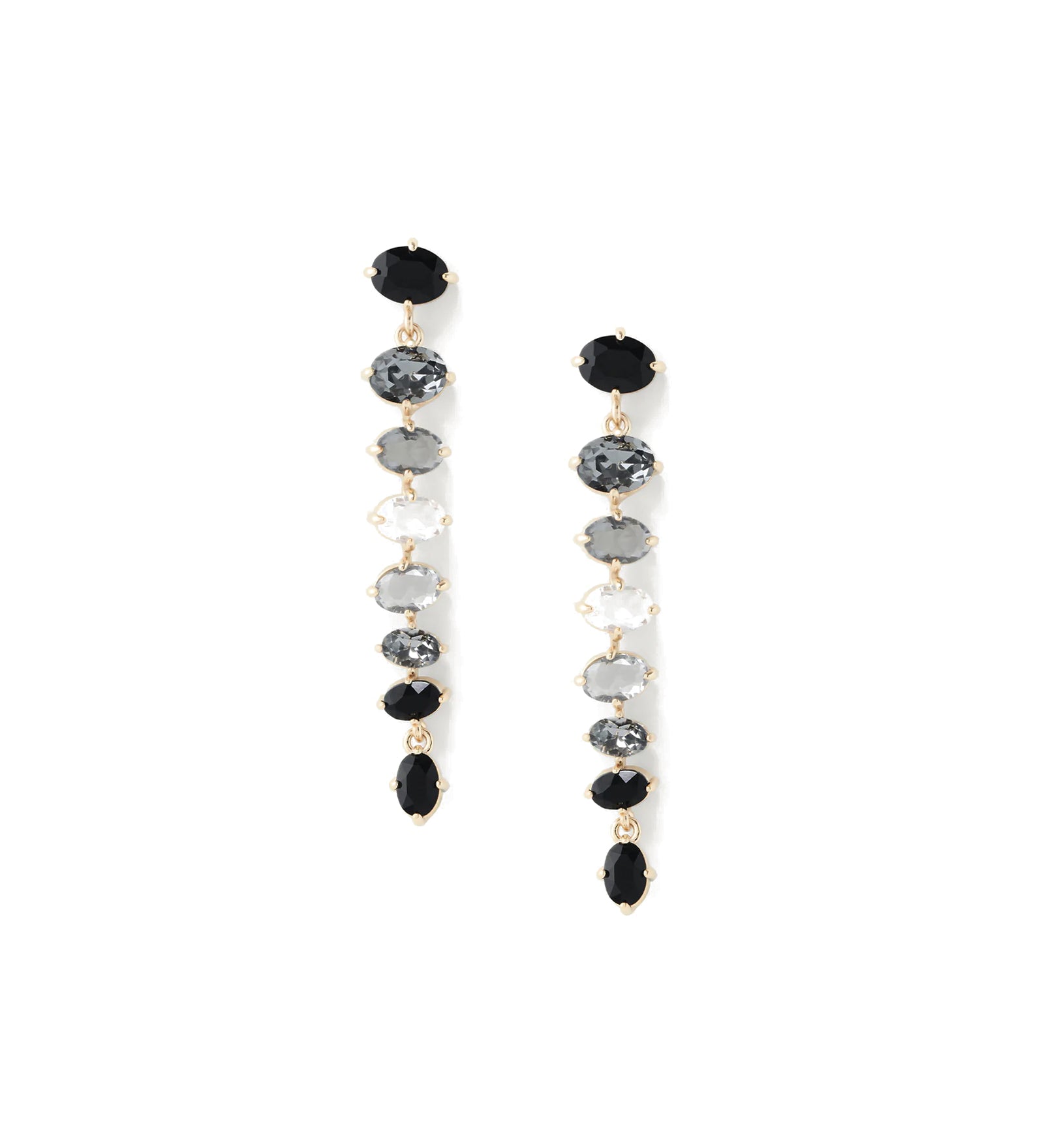 Celestine Drops 14k Gold Plated, Jet