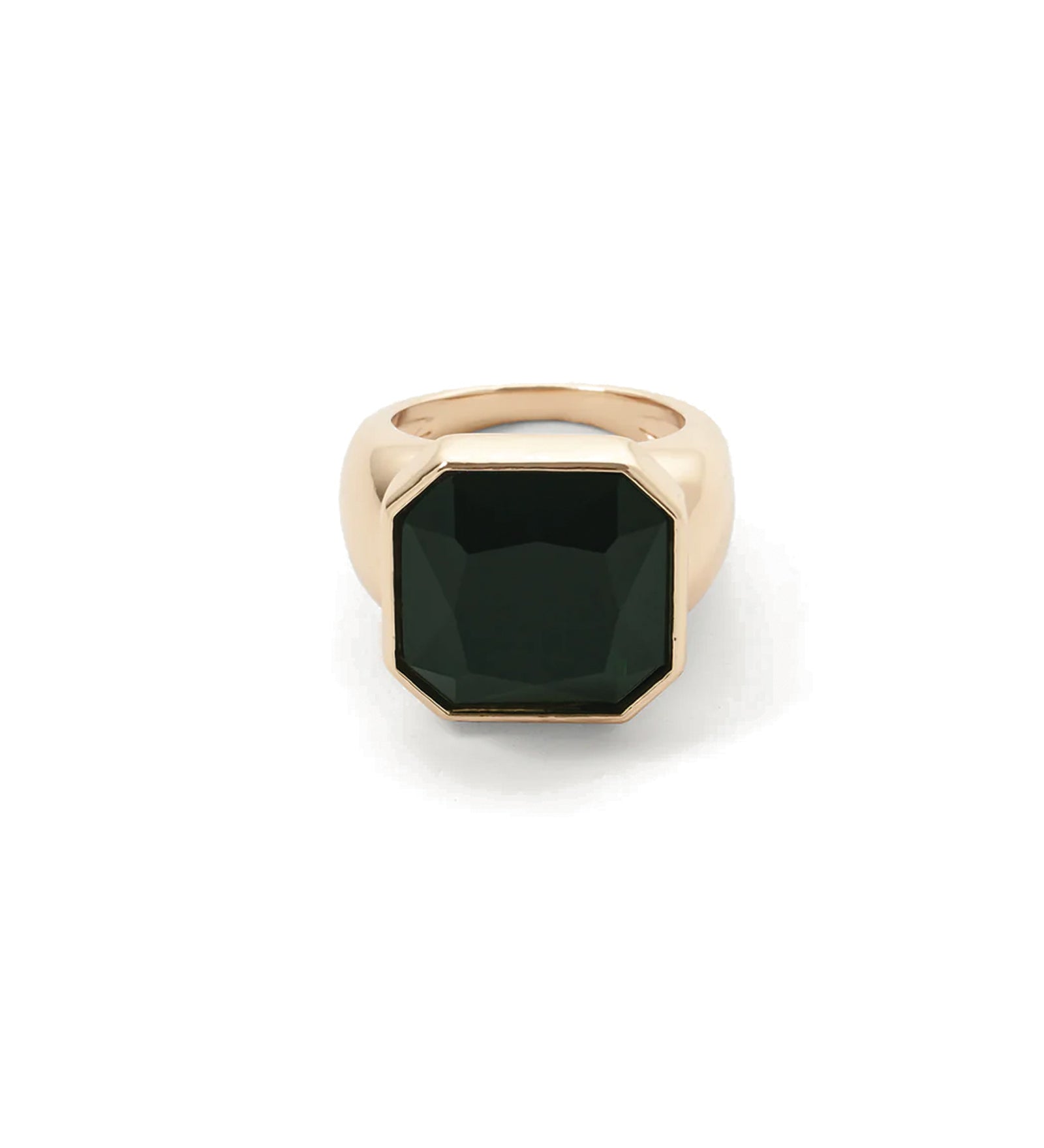Sable Ring 14k Gold Plated, Onyx Green / 6