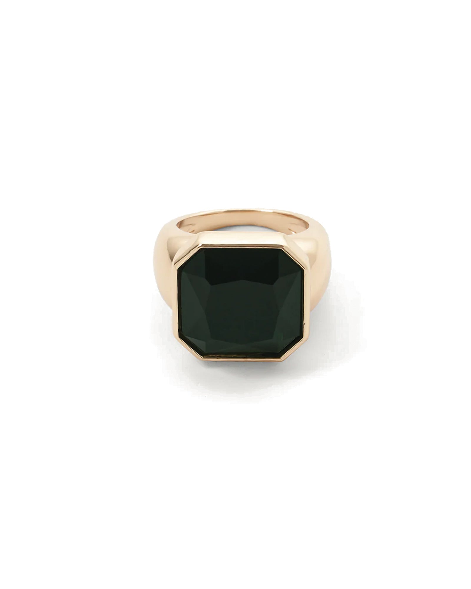Sable Ring 14k Gold Plated, Onyx Green / 6