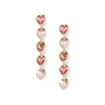 Olive & Piper-Kiss Kiss Drops-Earrings-14k Gold Plated, Crystal-Blue Ruby Jewellery-Vancouver Canada