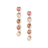 Olive & Piper-Kiss Kiss Drops-Earrings-14k Gold Plated, Crystal-Blue Ruby Jewellery-Vancouver Canada