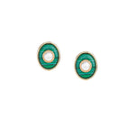 Olive & Piper-Noor Studs-Earrings-14k Gold Plated, Pearl, Resin-Blue Ruby Jewellery-Vancouver Canada