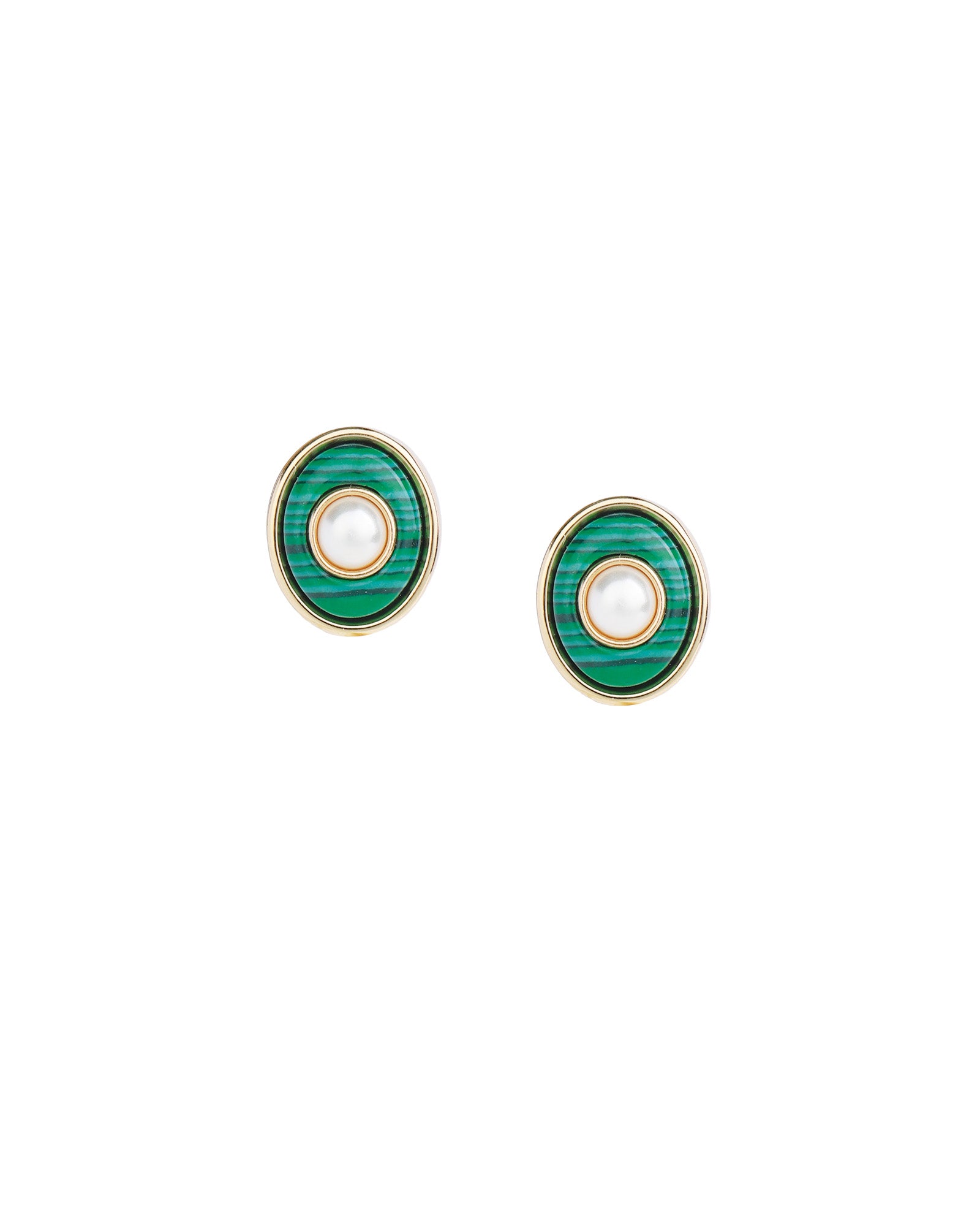 Olive & Piper-Noor Studs-Earrings-14k Gold Plated, Pearl, Resin-Blue Ruby Jewellery-Vancouver Canada